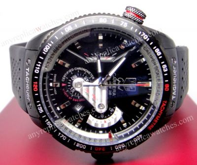 TAG Heuer Grand Carrera Calibre 36 RS Solid black / black rubber